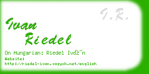 ivan riedel business card